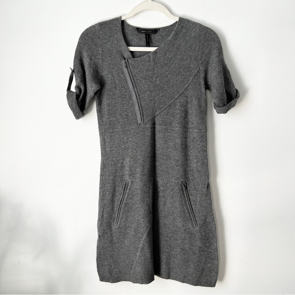 BCBG Gray lambs wool dress Size XXS